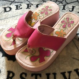 Y2K Pink Platform Chunky Sandals